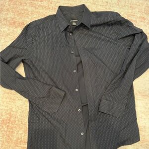 Men's Dark Navy Polka Dot Shirt